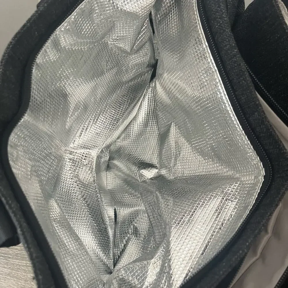 DIONO Charcoal Gray Diaper/Travel Bag Detachable Crossbody Strap Pockets